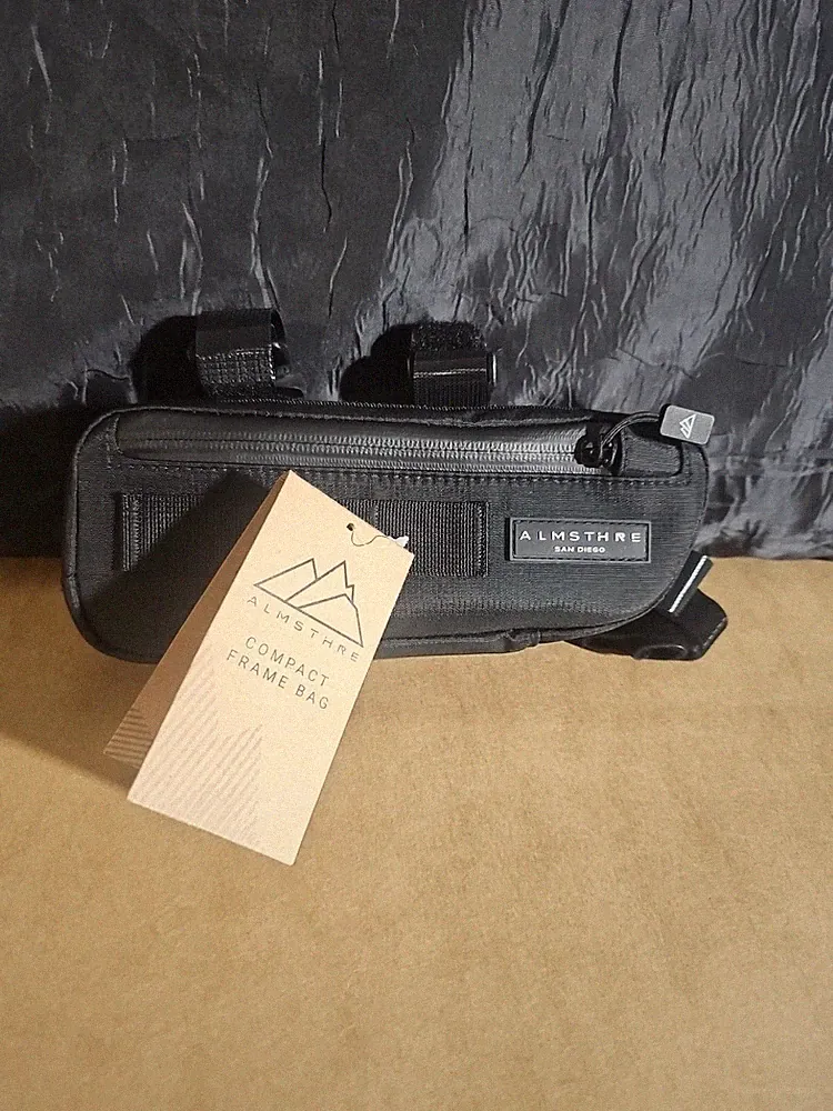 NEW ALMSTHRE Compact Bicycle Frame Bag Midnight Black Waterproof MTB Road Bike